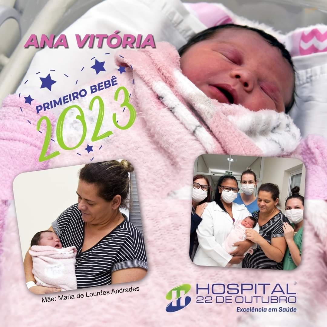 1º Bebê de 2023 no Hospital 22 de Outubro